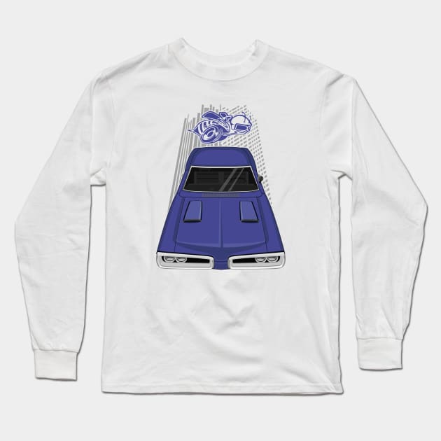 Dodge Coronet Super Bee 1970 - dark blue Long Sleeve T-Shirt by V8social